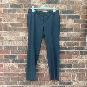 Ann Taylor straight leg trousers in charcoal gray, size 12, 30.5” inseam.